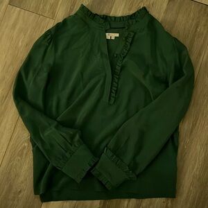 Boden silk blouse. Size 12. Green.